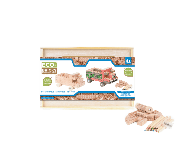 Wood Bricks 90pcs - Once Kids